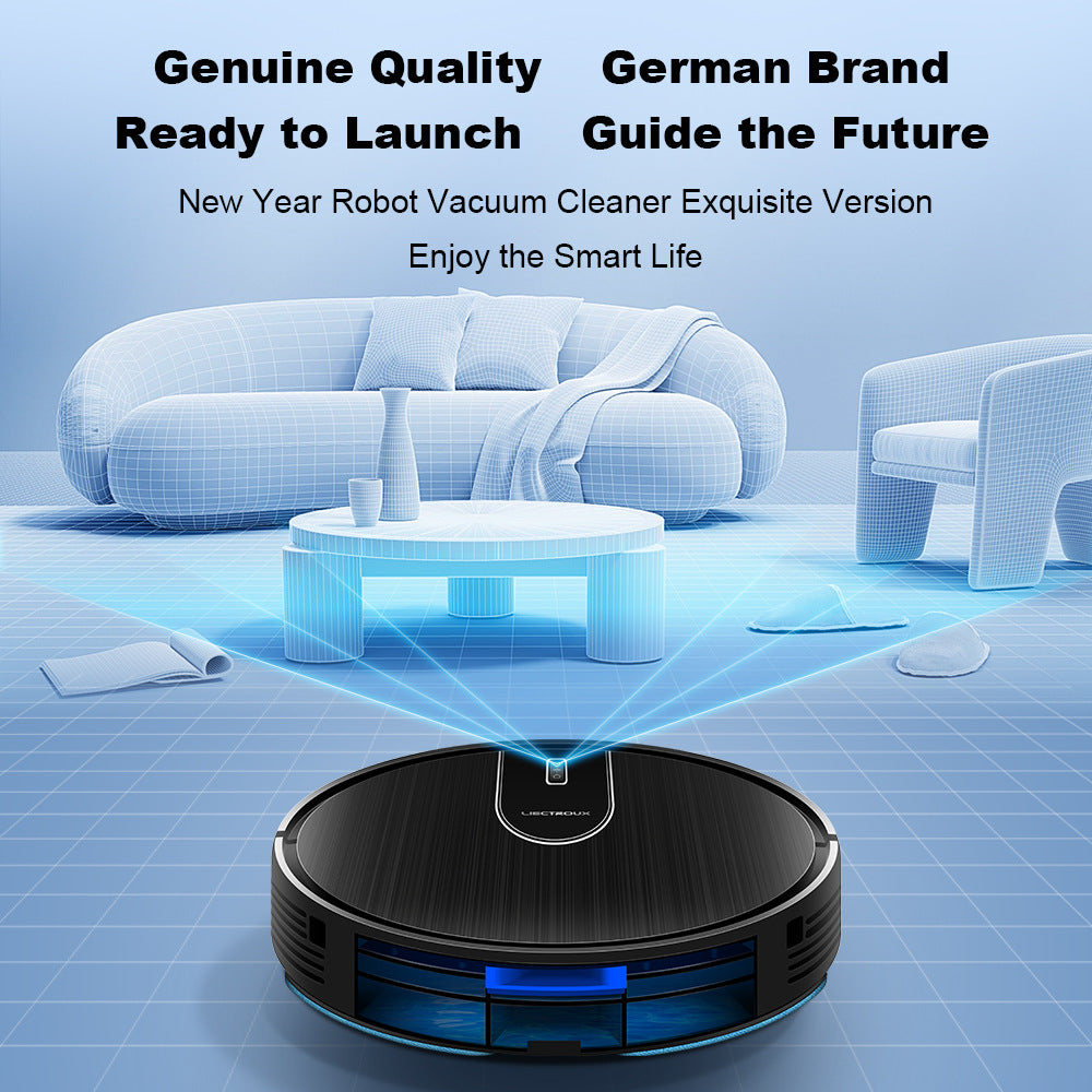 LanJi Robot Vacuum Cleaner - Smart Automatic Floor Cleaning Robot with Powerful Suction