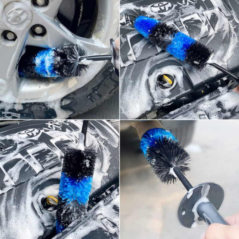 Multi-Purpose Car Cleaning Brush Set – Wheel Hub, Tire & Engine Compartment Detailing Brush for Deep Car Wash